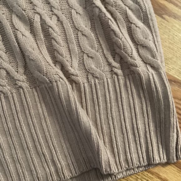 Molly & Isadora Tan Oversized Crew Neck Cable Knit Sweater Size 2X - Picture 2 of 4